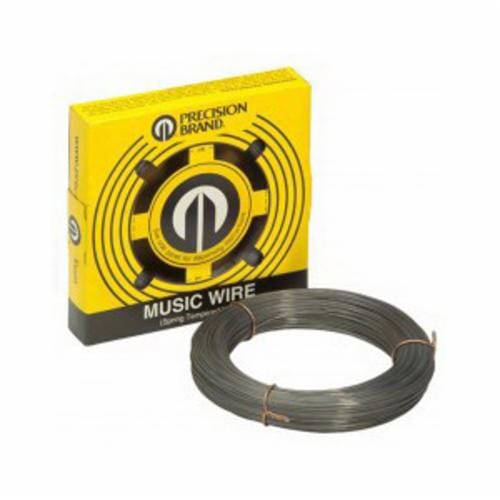 Precision Brand® 21235 Solid Music Wire, #15 Wire, 0.035 in Dia x 306 ft L, High Carbon Steel Alloy